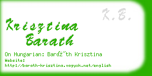 krisztina barath business card